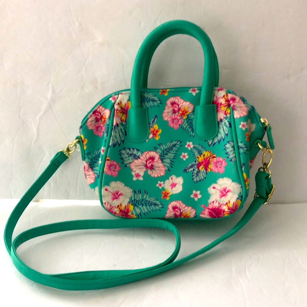 Betsey Johnson Handbag Crossbody Floral Green - Picture 1 of 10